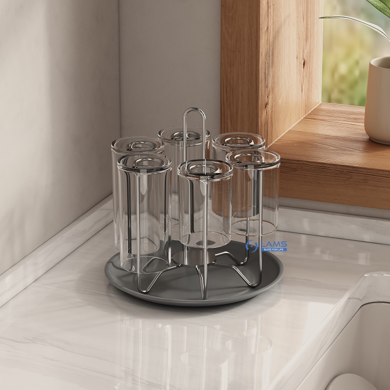 [Inox dày] Giá úp ly, cốc inox 304 sáng bóng cao cấp