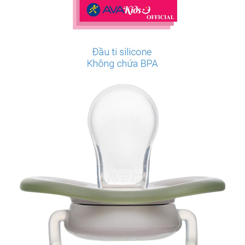 Ti ngậm Philips Avent thông khí SCF086/05 (6 - 18 tháng) - Hình cá voi - Hàng Chính Hãng