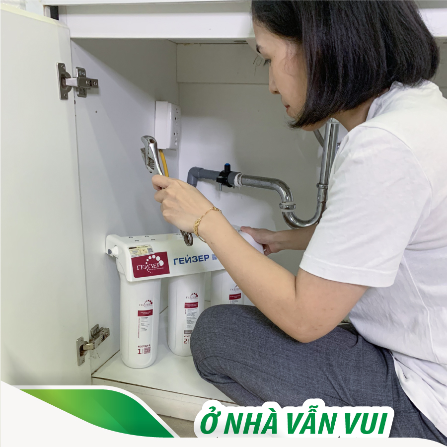 Máy lọc nước Geyser Ecotar 8 nhập khẩu châu Âu bao gồm bộ dụng cụ và hướng dẫn tự lắp đặt tại nhà từ A đến Z by Enterbuy Việt Nam - Hàng chính hãng