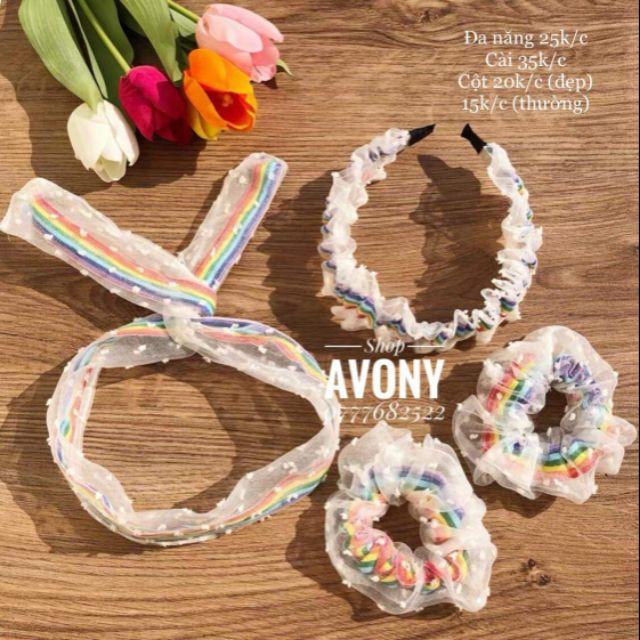 Scrunchies cầu vòng tuyết