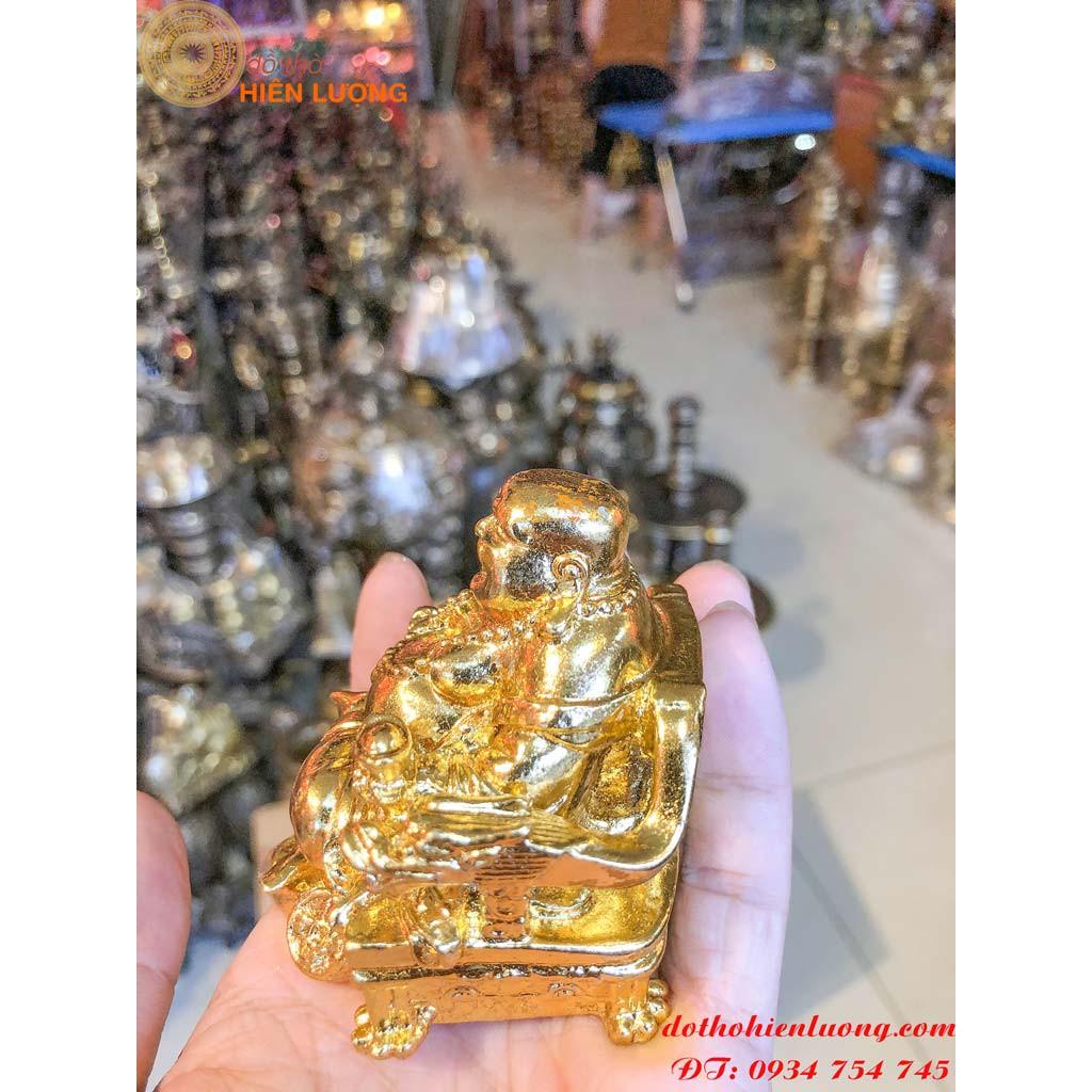 Tượng Di Lặc Mạ Vàng Để Oto