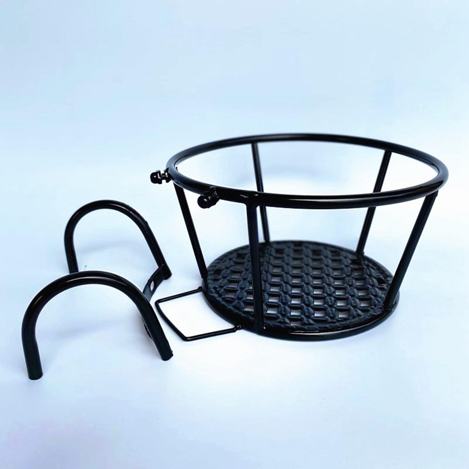 Hanging Railing Planter Flower Pot Holder Plant Holder for Indoor Use Black