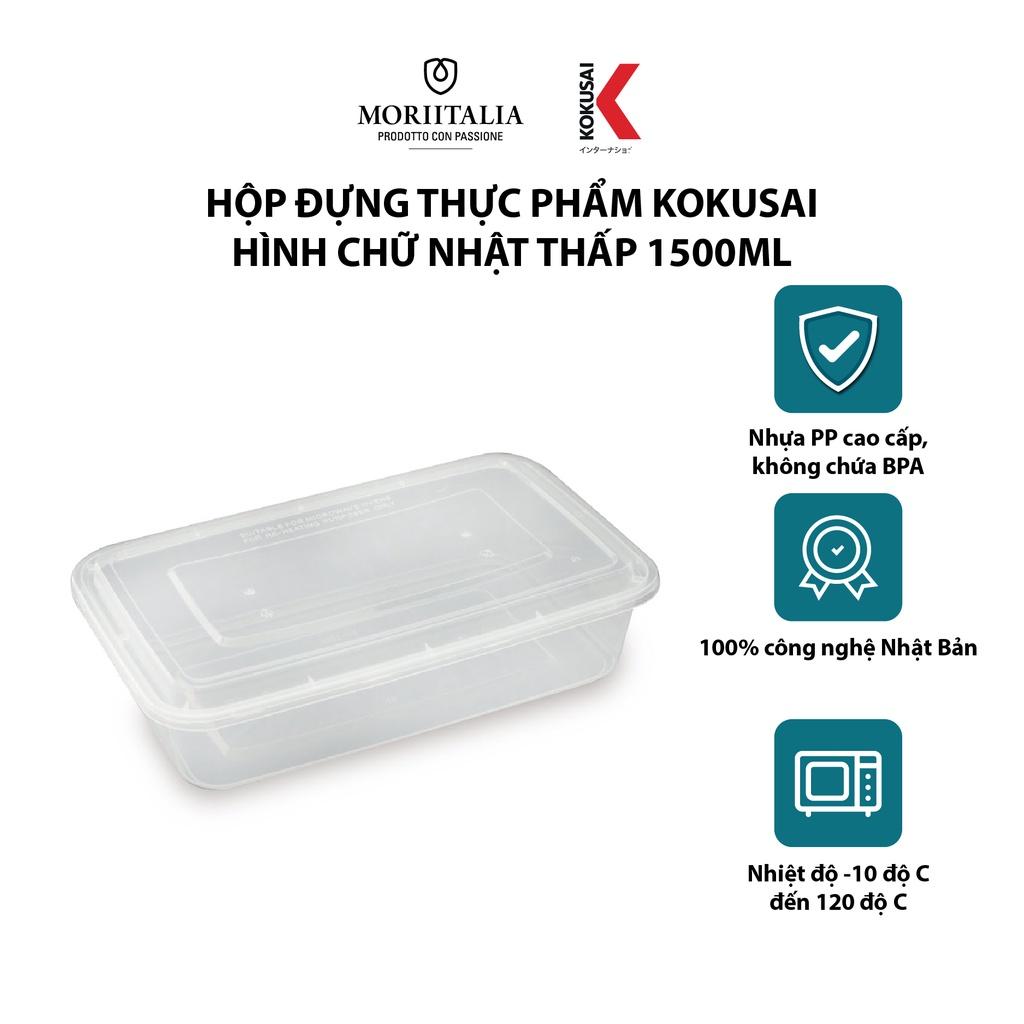 Hộp nhựa đựng thực phẩm Kokusai 1500ml Lốc 5 cái an toàn tiện lợi HDK001380