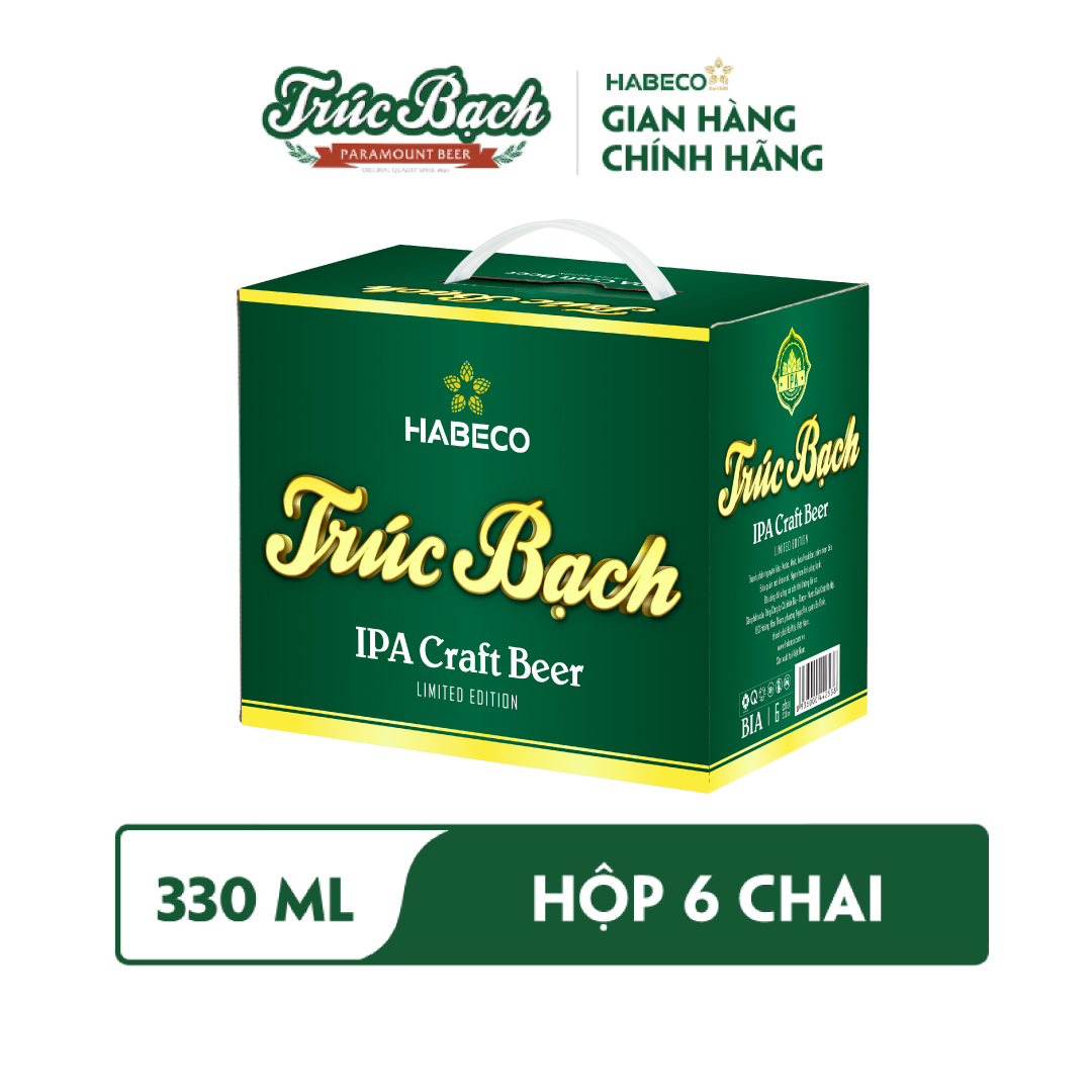 Bia Trúc Bạch IPA Craft - Hộp 6 chai 330ml