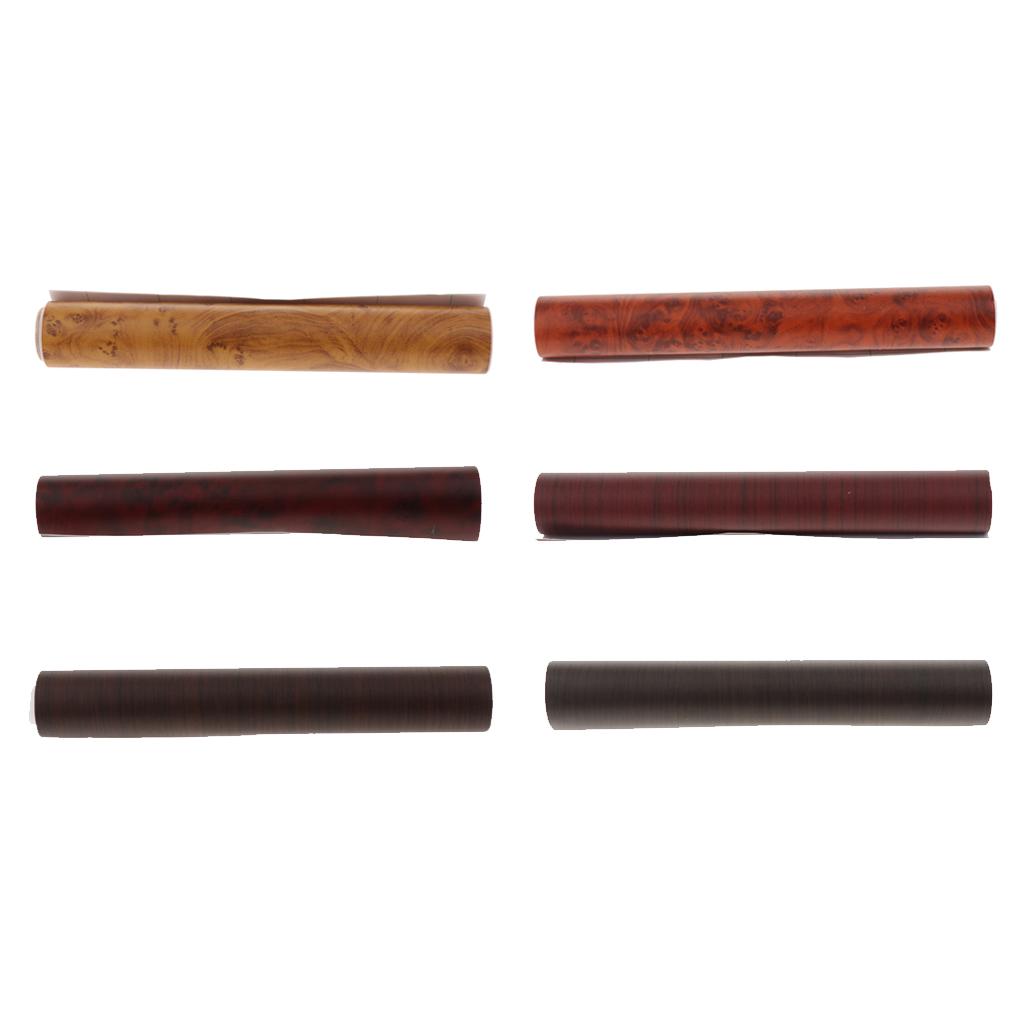 Wood Textured Vinyl Film Wrap Sticker Sheet, Air Realease Bubble Free anti-wrinkle 11.81x78.74inch/0.98x6.6ft Car Interior Decal