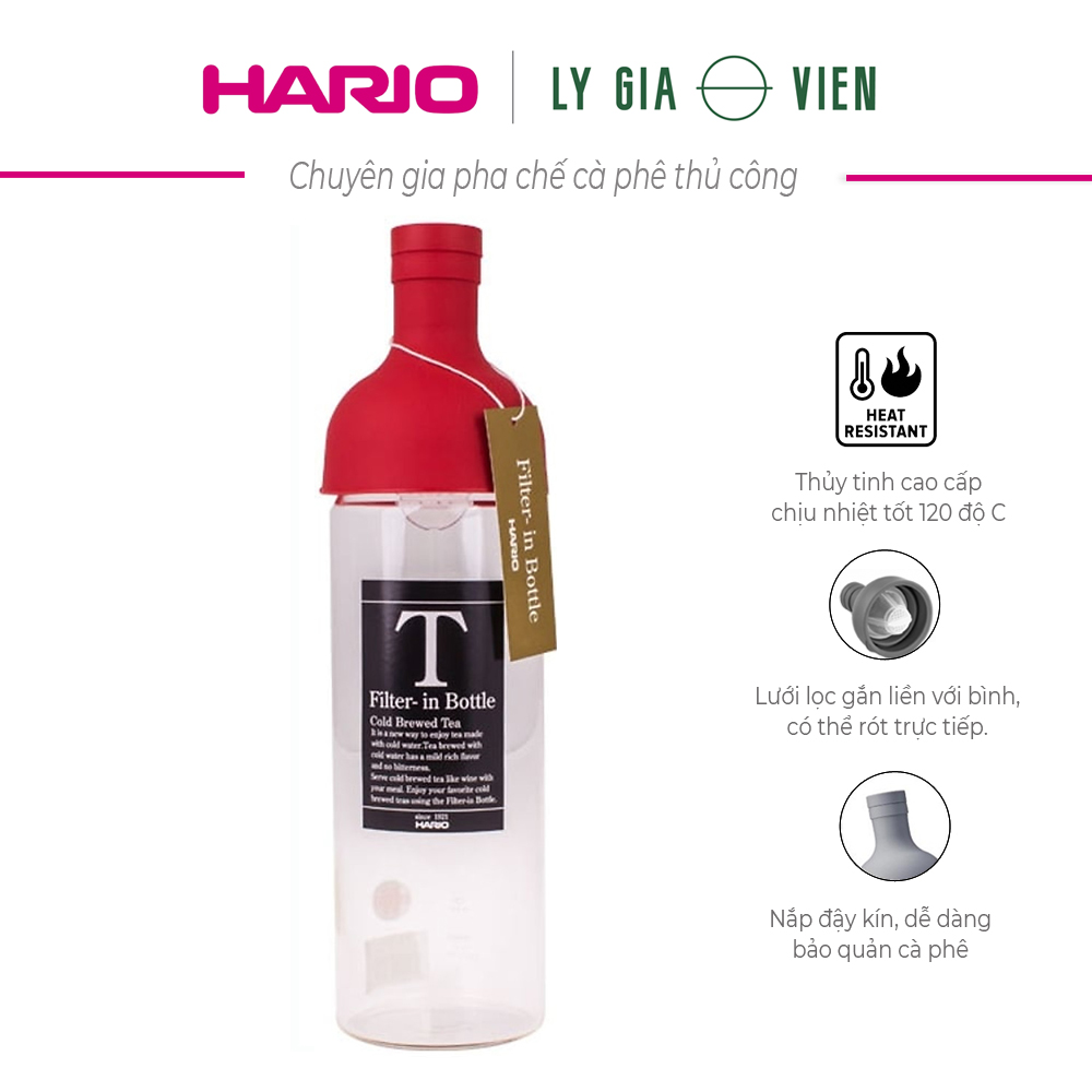 Bình Ủ Trà Lạnh Cold Brew Hario Filter In Bottle 750ml - Mã FIB-75-R