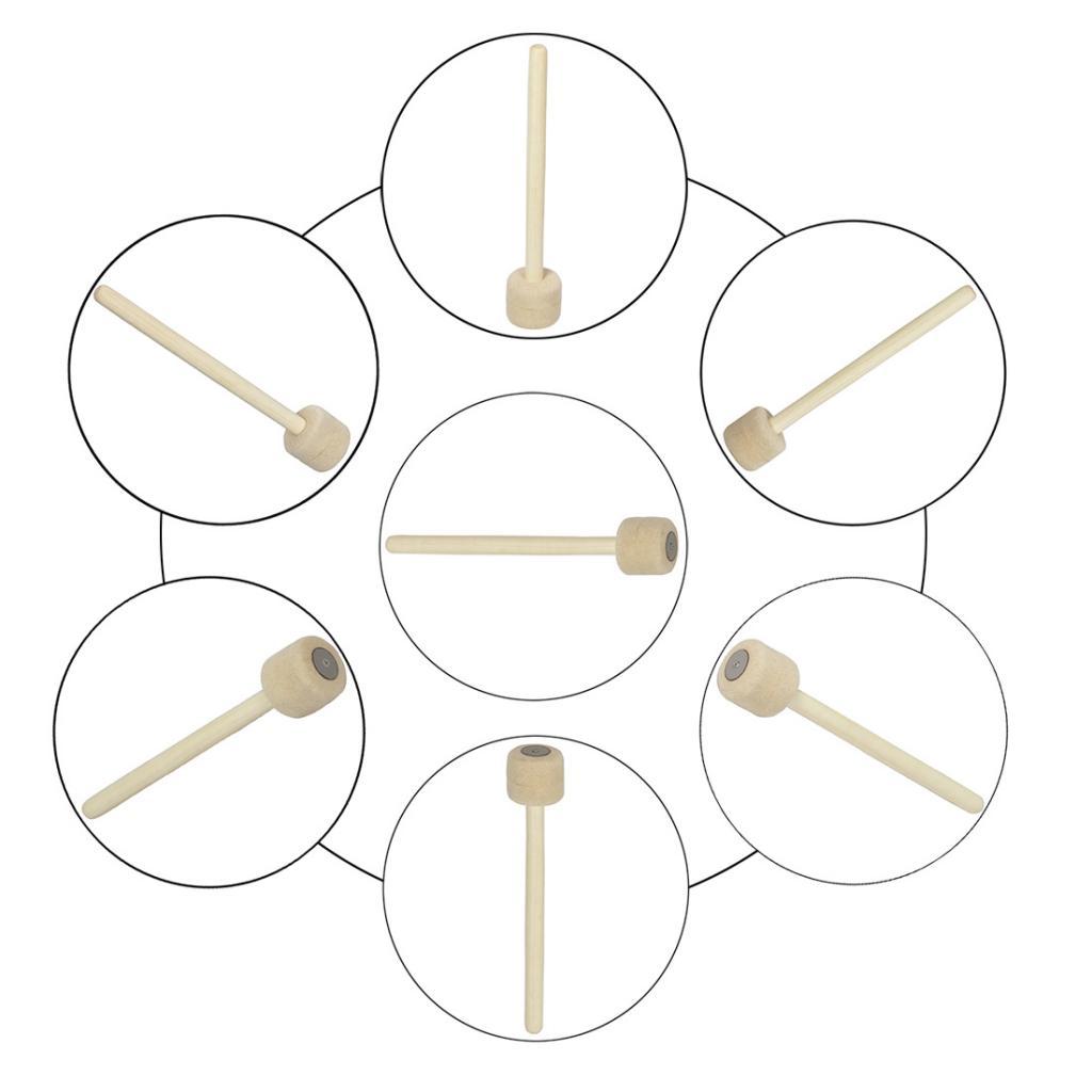 Wooden Bass Drum Mallet Stick Drumsticks for Beginners School Players