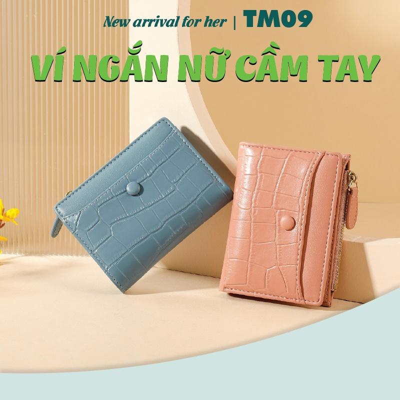 Ví nữ ngắn mini thời trang chính hãng TAOMICMIC nhỏ gọn nhiều ngăn da cao cấp cực đẹp giá rẻ TM09