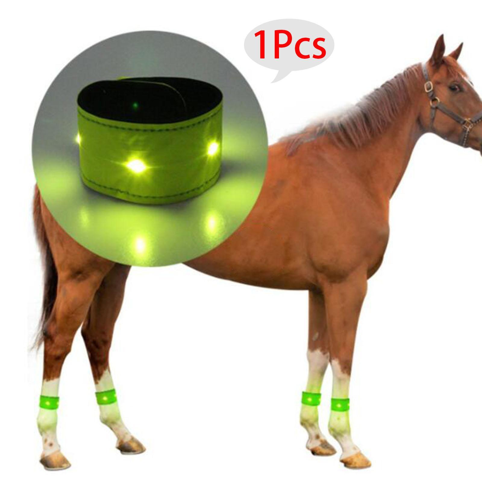 Neoprene LED Horse Ankle Strap Luminous Leg Protection Belt for Night Riding