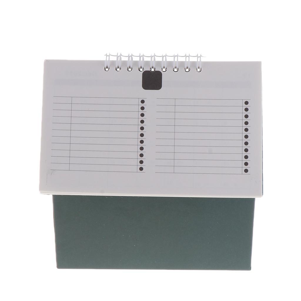 Foldable Storage Organizer Box with Calendar Desk Tray Desk Storage Box for
