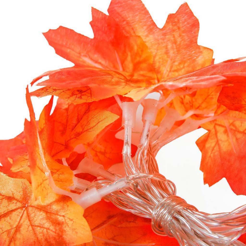 Christmas Lights Maple Leaf Lights 20-LED Fairy Lights Holiday Decoration