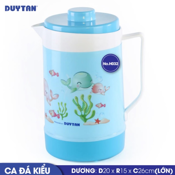 Ca đá kiểu lớn nhựa Duy Tân 3 lít (20 x 15 x 26 cm) - 30327 - Giao màu ngẫu nhiên - Hàng chính hãng