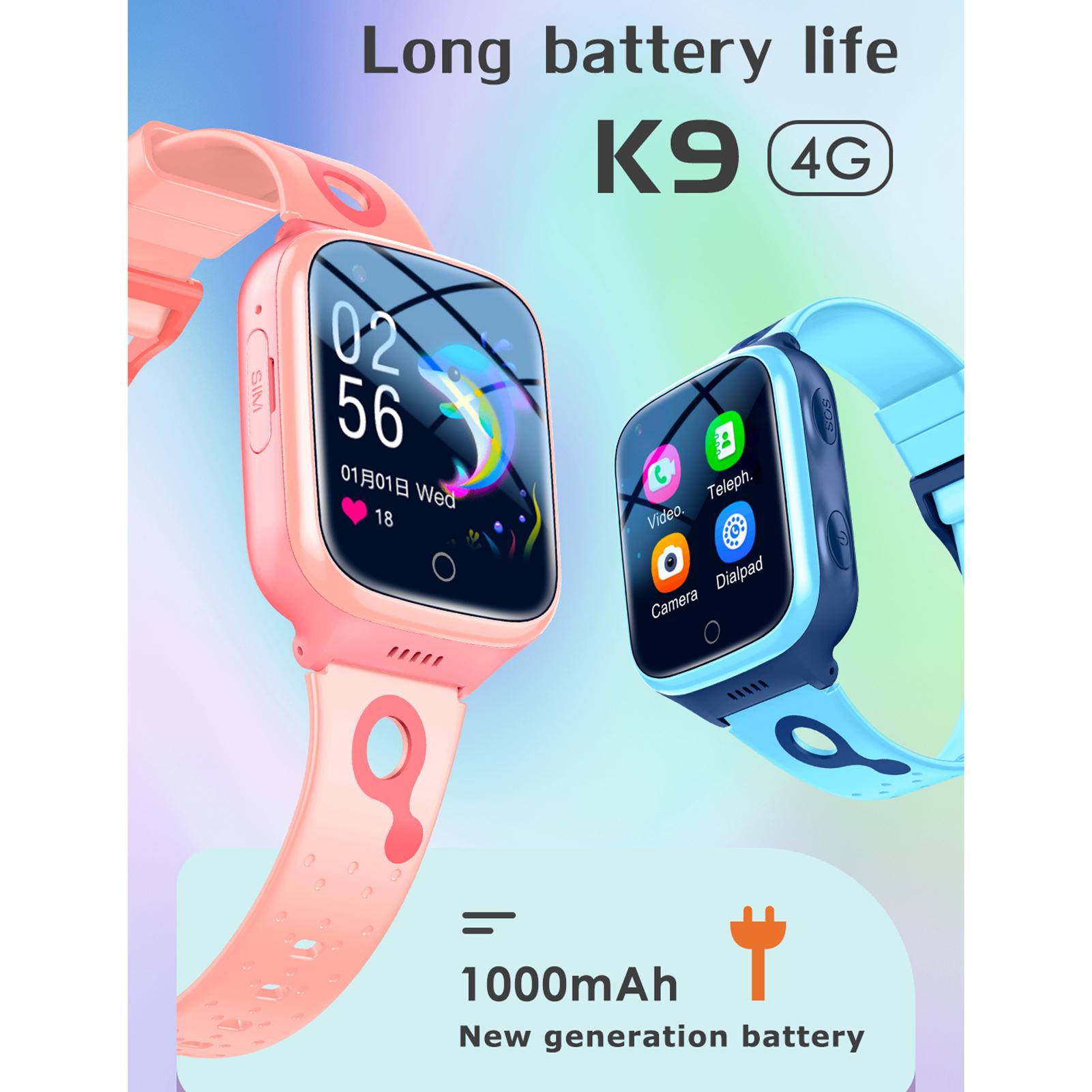 K9 4G Kids Smart Watch Global Positioning System Wi-Fi SOS Waterproof IP67 Video Phone Call Trace Android Smartwatch