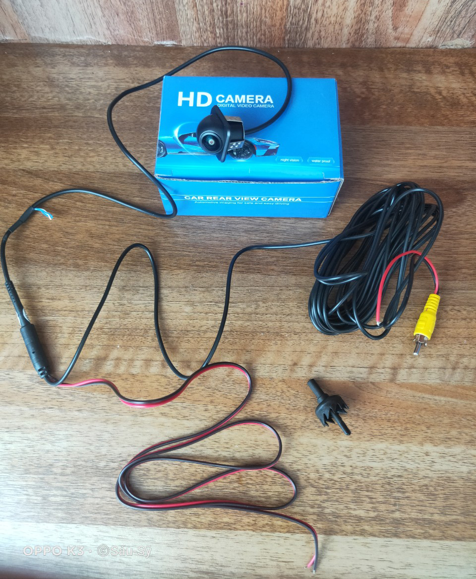 CAMERA lùi kiêm cam tiến nấm mũ MẮT LỒI thấu kính rộng AHD CCD cho cả màn andorid và DVD taplo, cắt dây đảo chiều