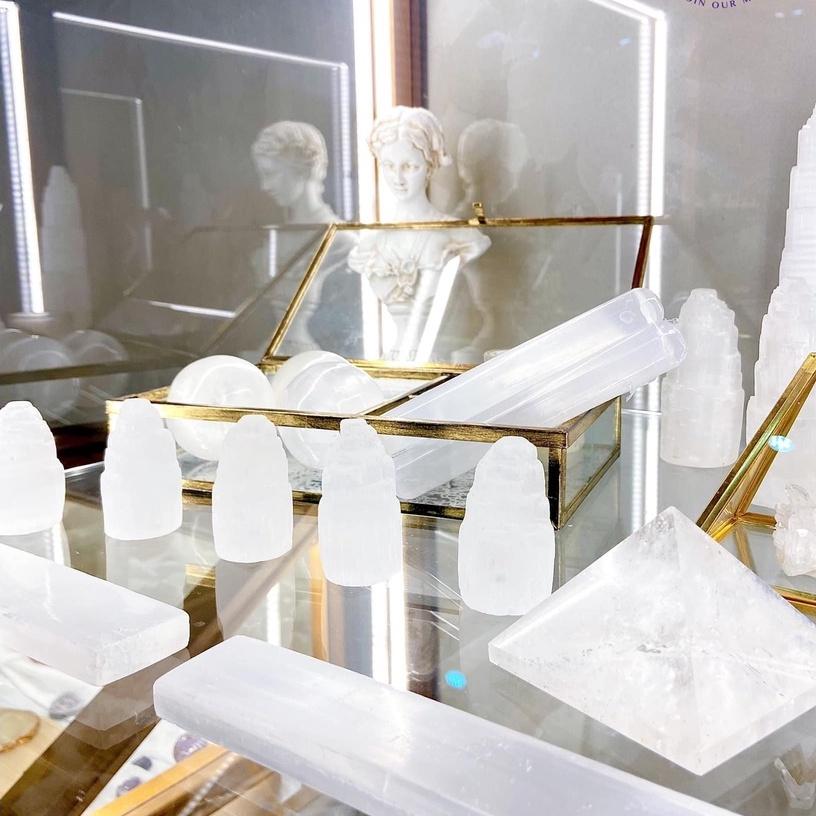 Tinh thể thanh tẩy Đá Selenite nhiều kiểu SP001683 Gypsy.lala