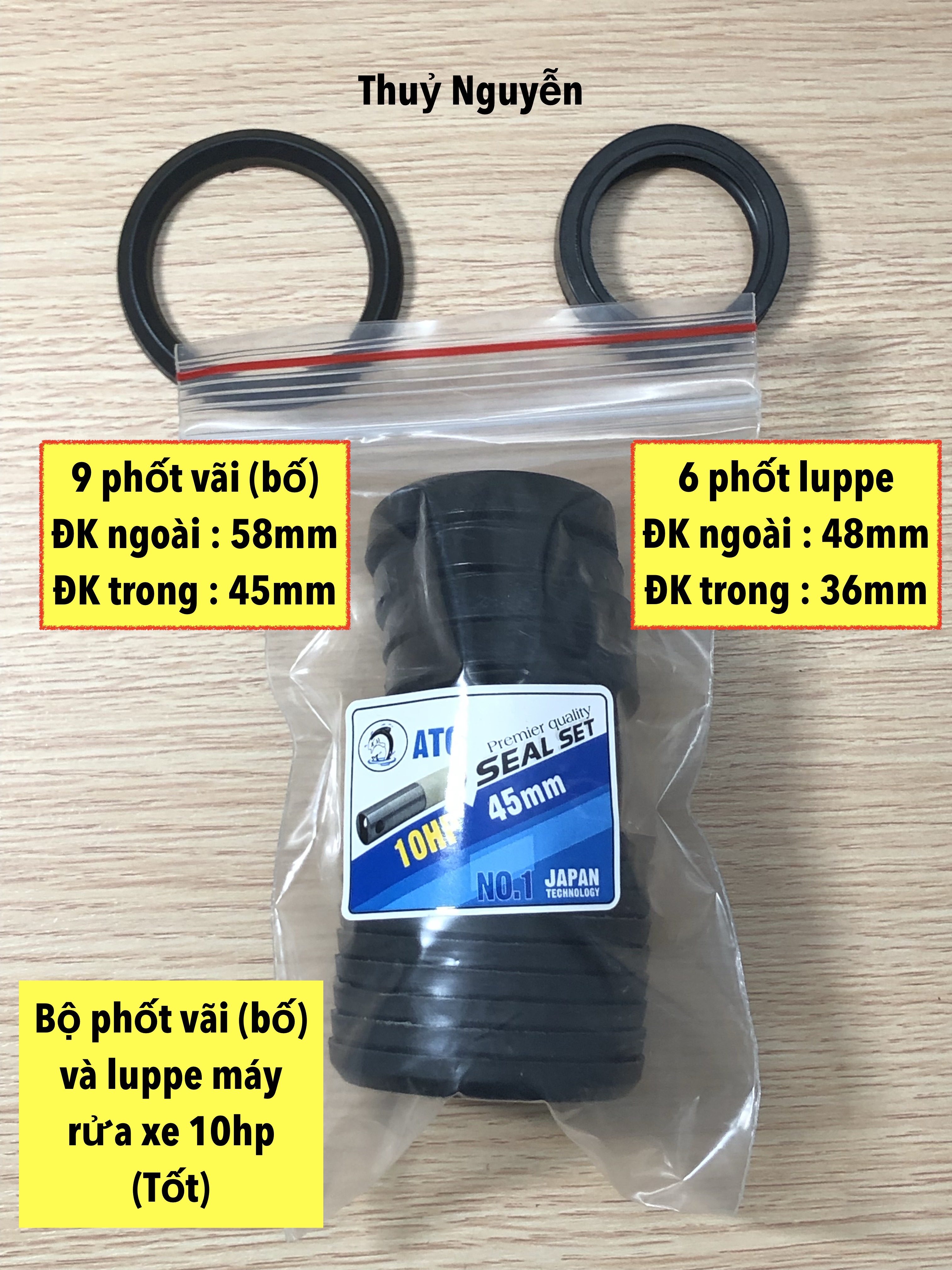 Bộ phốt vãi và luppe máy rửa xe pít tông sứ 1hp, 1.5hp, 2hp, 5hp, 7hp và 10hp. Hàng tốt theo tiêu chuẩn Nhật Bản