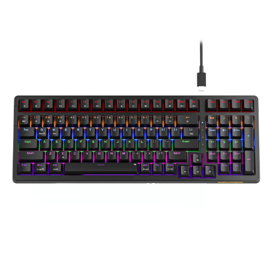 Bàn phím cơ Gaming có dây Newmen GM328 Hotswap Black Red Switch - Hàng chính hãng