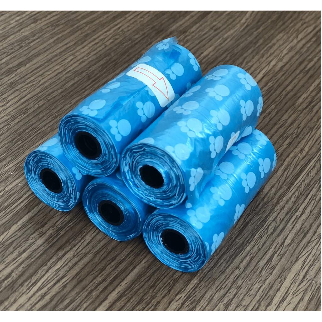 Túi Nilon hốt phân cho chó mèo in hình bàn chân đáng yêu