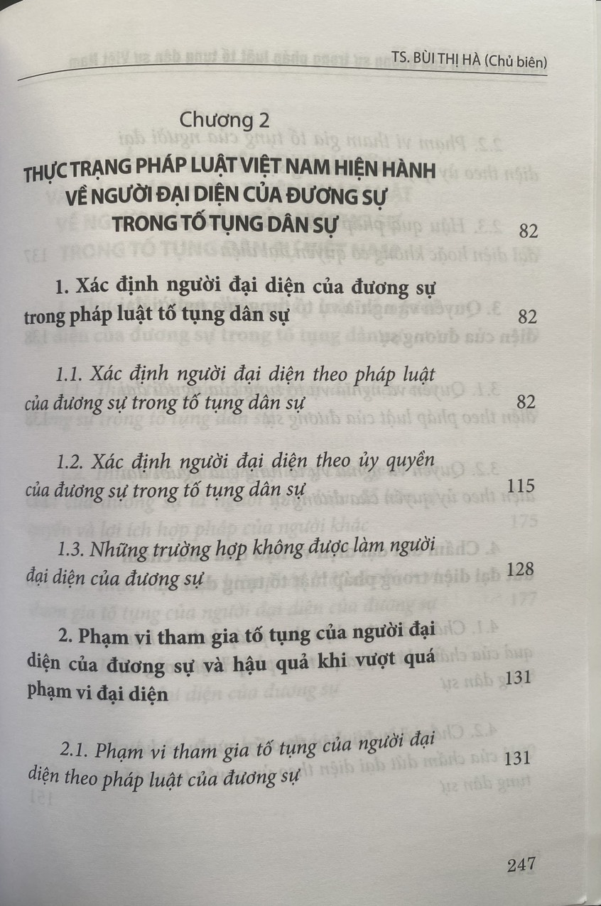 Người Đại Diện Của Dương Sự Trong Pháp Luật Tố Tụng Dân Sự Việt Nam