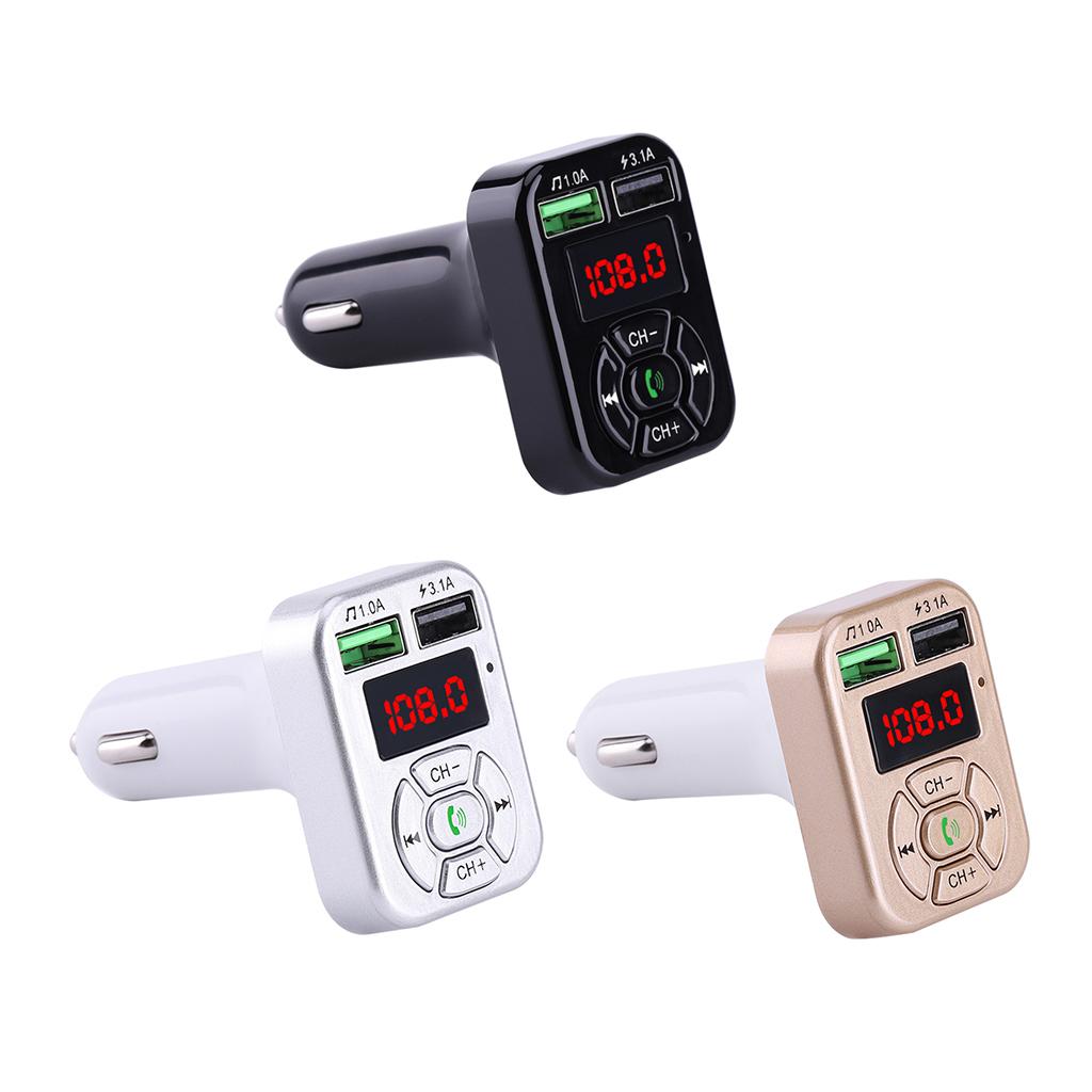 Bluetooth Car Charger 3.1A Fast Charge Card FM Car Bluetooth MP3 Transmitter