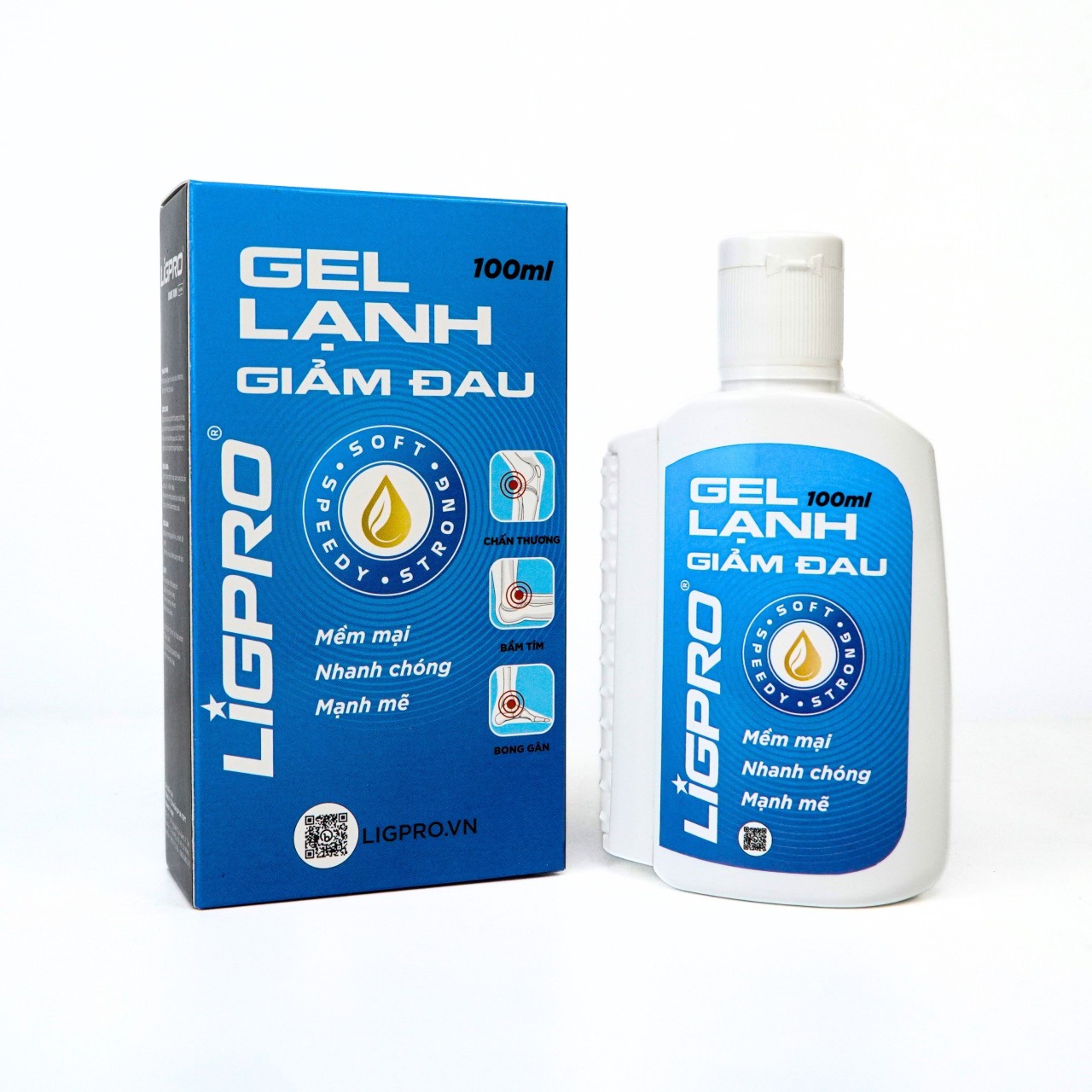 Gel lạnh xoa bóp giảm đau Ligpro , chai 100ml