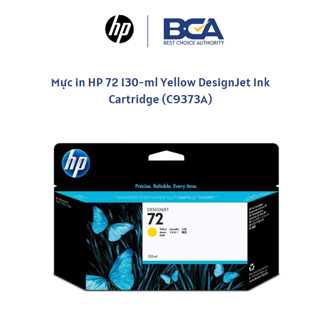 Mực in HP 72 130-ml Yellow DesignJet Ink Cartridge (C9373A) - Hàng chính hãng