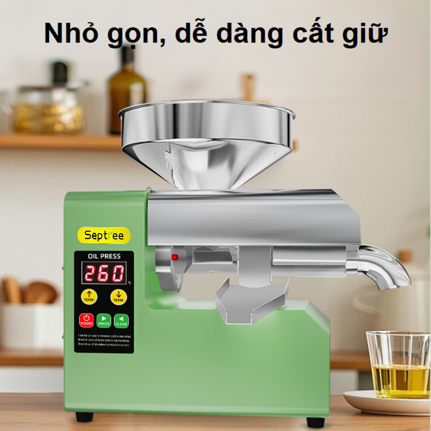 HÀNG NHẬP KHẨU - Máy ép dầu ăn thực vật, thế hệ mới. Thương hiệu Mỹ cao cấp Septree - R6S