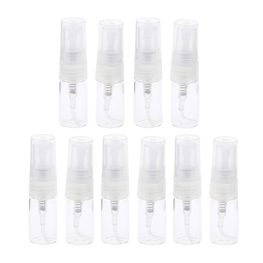 Set 10 Chai Xịt Nước Hoa Rỗng Bằng Thủy Tinh Trong Suốt - Tùy chọn dung tích