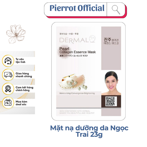 [ Mua 10 tặng 2 ] Mặt nạ dưỡng da Dermal tinh chất ngọc trai 23gram
