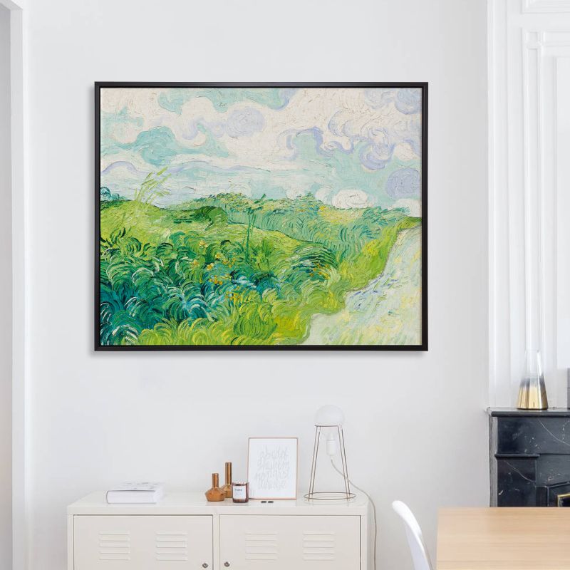 Green Wheat Fields, Auvers – Tranh in canvas trang trí treo tường danh hoạ thế giới