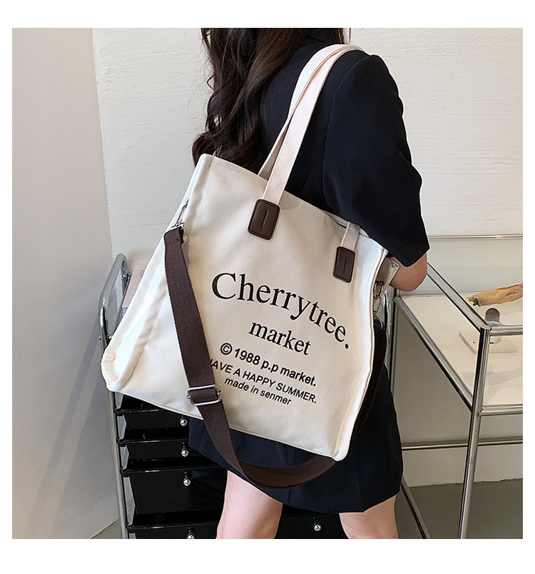 Túi tote bag túi vải canvas hai mặt họa tiết in chữ kiểu hàn quốc dễ thương TT04-C9353