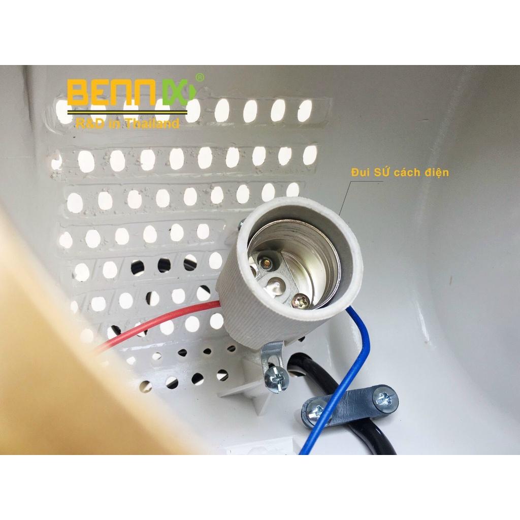 Đèn sưởi nhà tắm 2 bóng Bennix Thái Lan 550W chống cháy chống chói an toàn hàng chính hãng bảo hành 3 năm