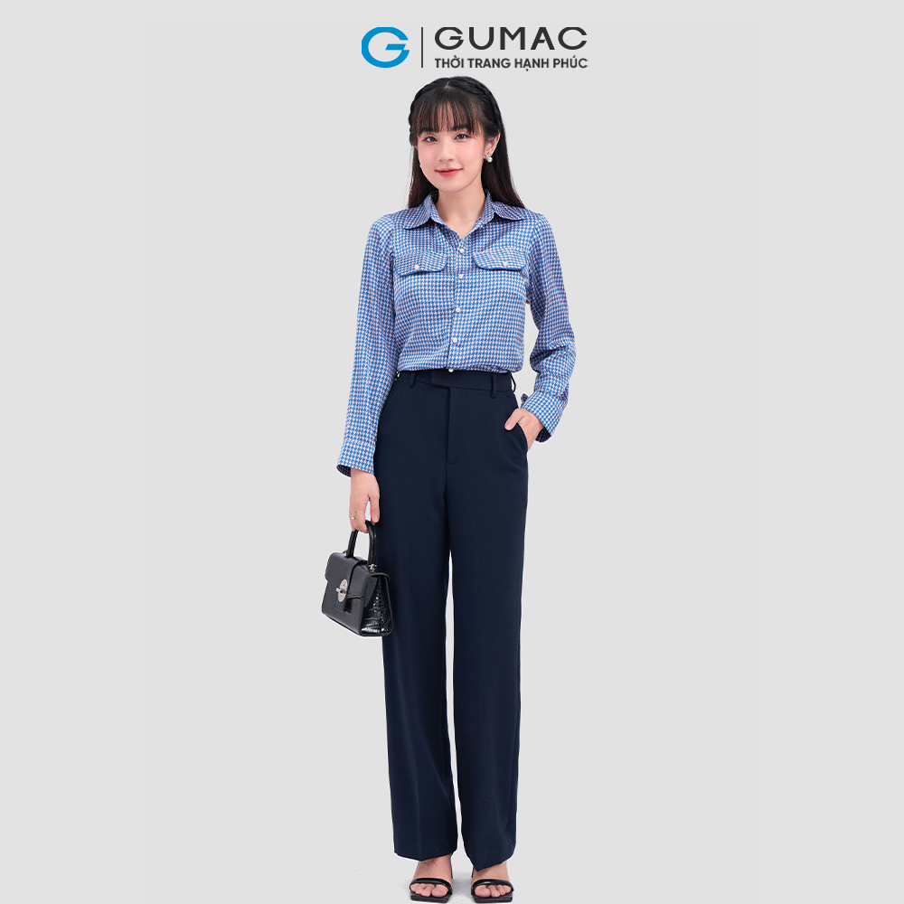 Quần tây GUMAC QC12034 ống suông thời trang