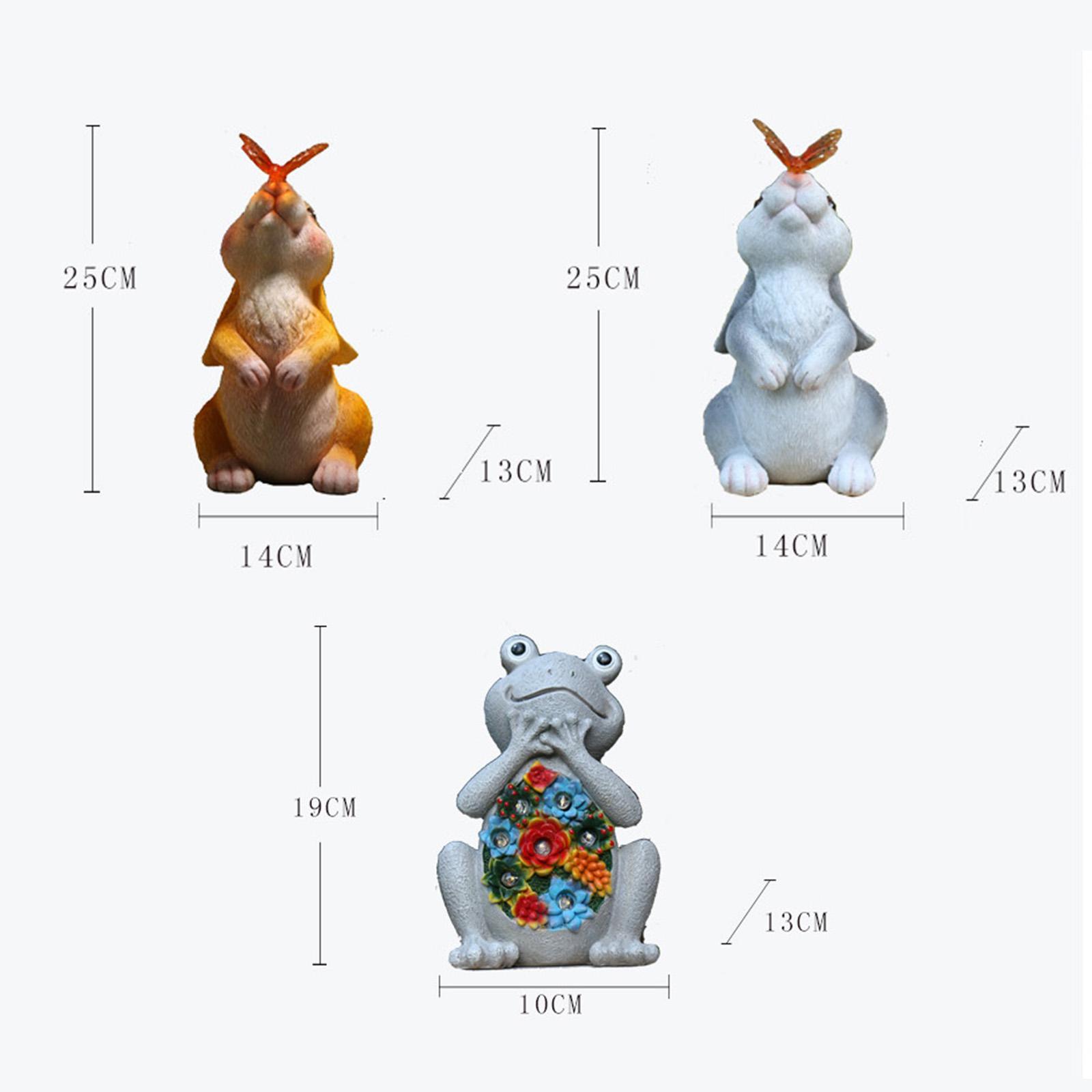 Cute Garden Lights Decoration Pathway Stakes Waterproof LED Statue Resin Decoration Lamp for Balcony Walkway Lawn Yard Outdoor