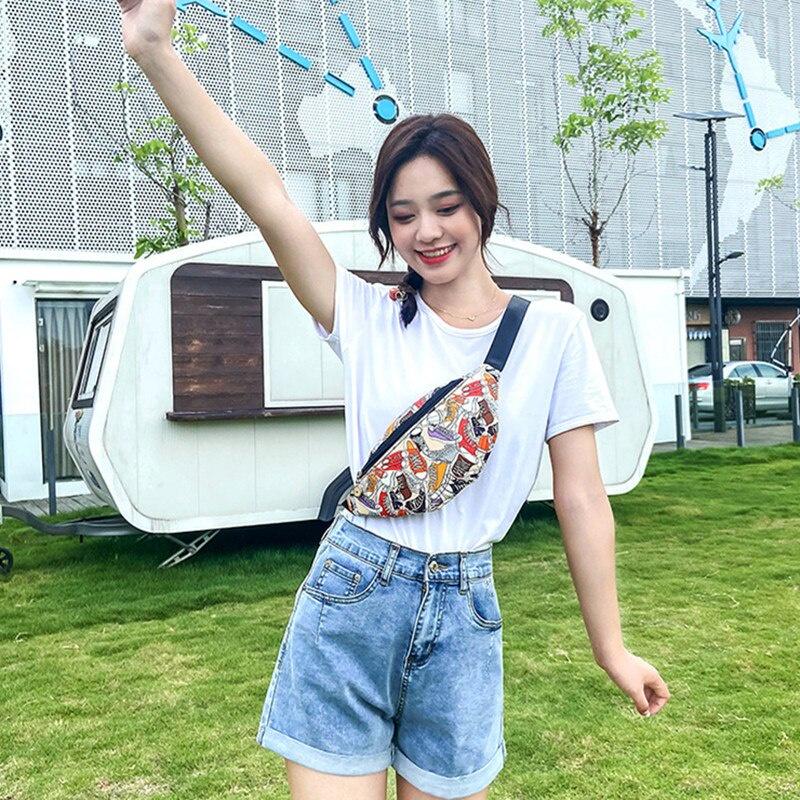 2021New summer fashion waist bag for men and women with Cow leopard shoe print casual women's bag PU leather running bags