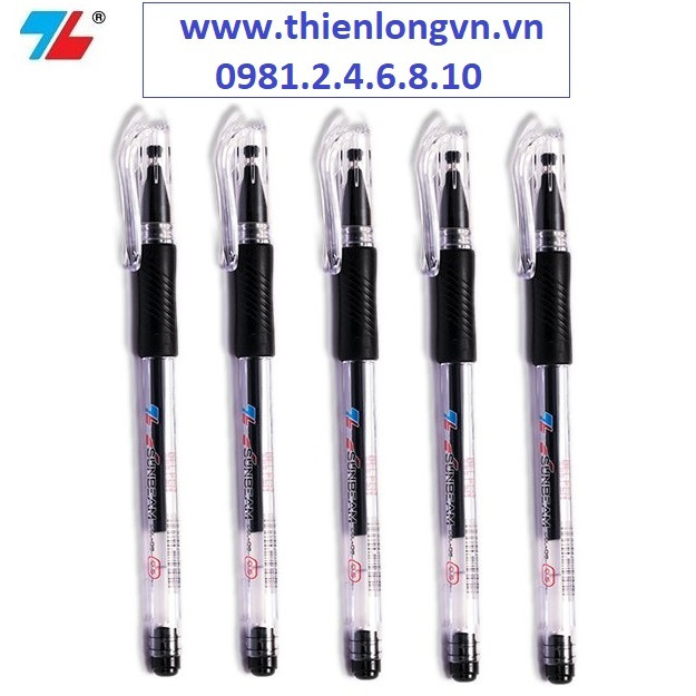 Combo 5 cây bút gel Thiên Long;  GEL-08 màu đen