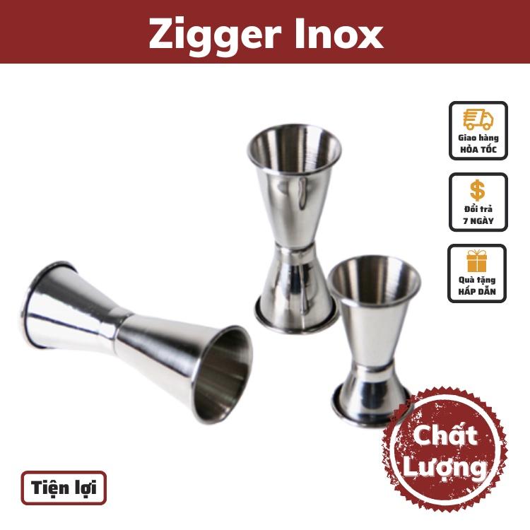 ly đong zigger định lượng 20-40cc bằng inox 2 đầu cao cấp, jigger chuyên dụng dụng cụ pha chế quán Bar nhỏ gọn