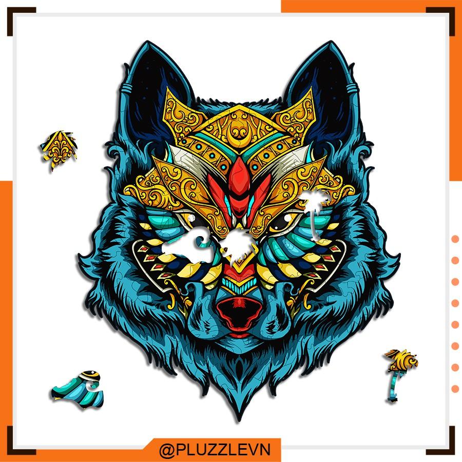 Bộ xếp hình gỗ thông minh puzzle đồ chơi ghép hình - Con Sói – PZ074