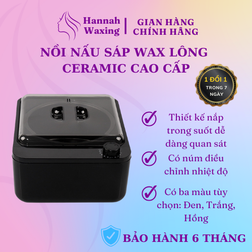 Combo 100g Sáp Wax Lông, Nồi Chống Dính Ceramic, Que gỗ tặng kèm