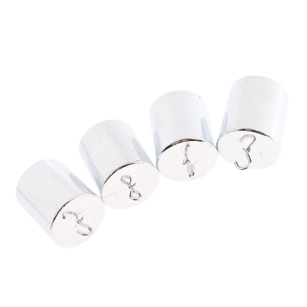 Pack of 4pcs Slotted Iron Weights Sets Hooked Mass Weight With Hanger Pack for Physics Lab and Teaching