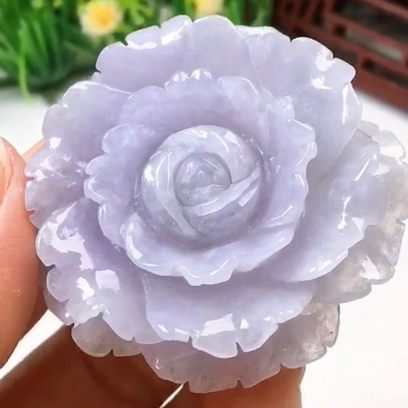 Mặt ngọc hoa khai phú quý tử la lan Ngọc phỉ thúy tự nhiên