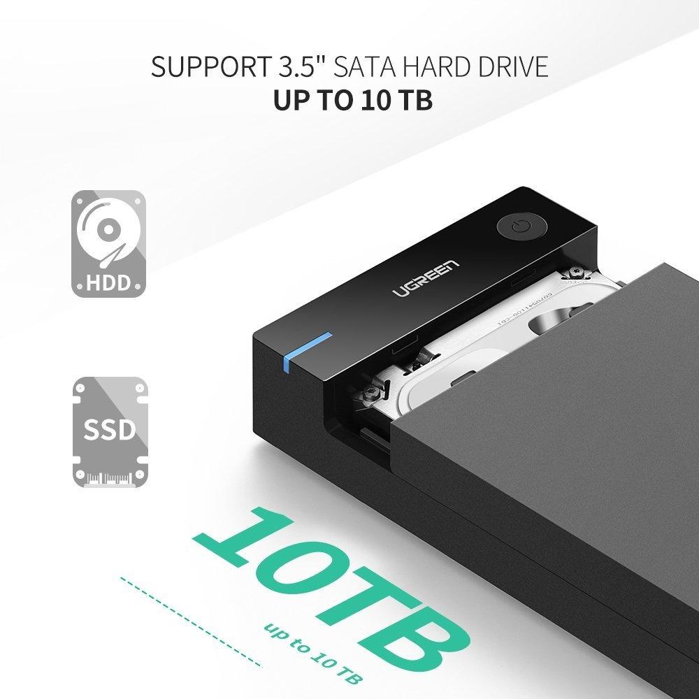 50422 Hộp Box đựng ổ Cứng 3.5, | Kèm Nguồn, Dây Sata Rời | Hộp đựng ổ Cứng Ngoài SSD/HDD