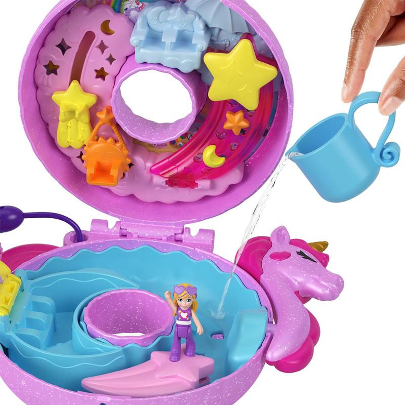 Đồ Chơi Polly Pocket Và Trạm Lướt Sóng Của Unicorn - Polly Pocket HKV34/FRY35