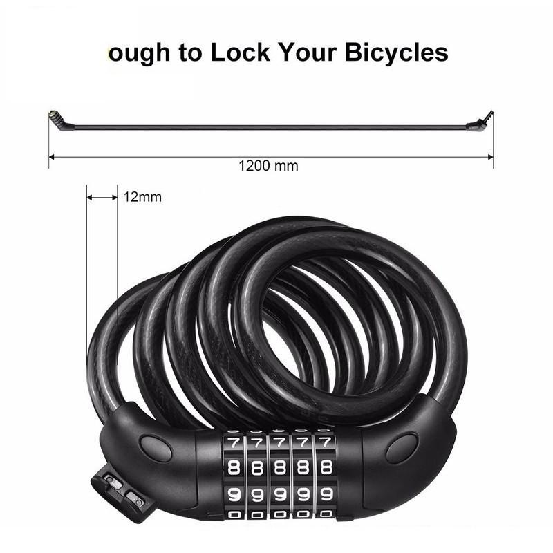 Ổ KHÓA DÂY CHỐNG TRỘM 5 SỐ SIZE LỚN + Khung Gắn - Loại Tốt