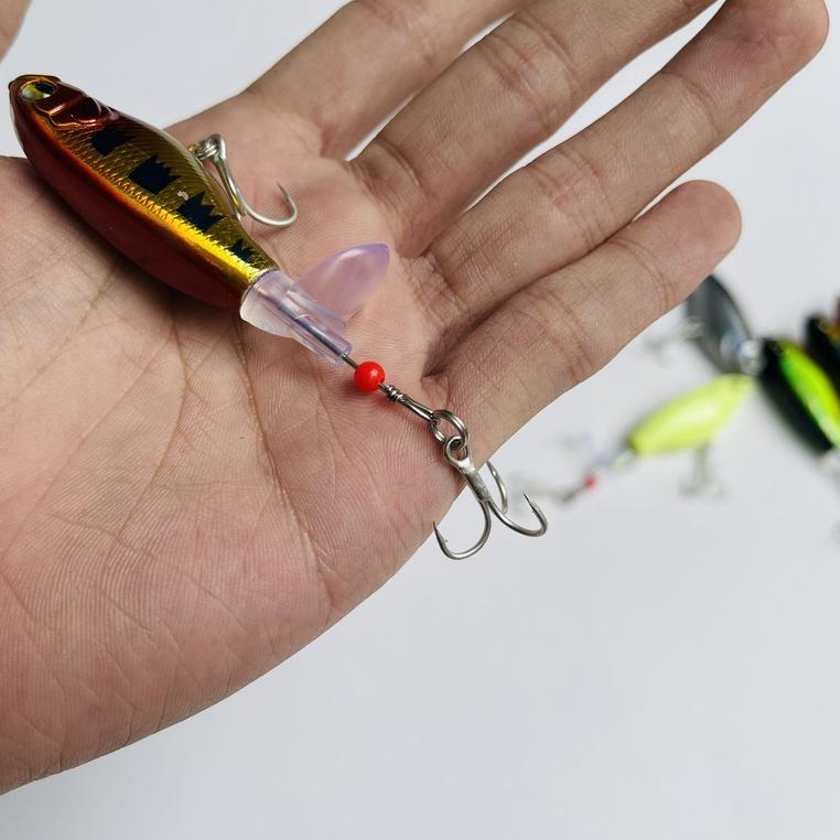 Mồi giả câu lure cá đuôi xoay mini 6,5cm / 6gr Phukiencaulure25 mồi câu lure có đuôi xoay tạo hiệu ứng dẫn dụ cá cực tốt