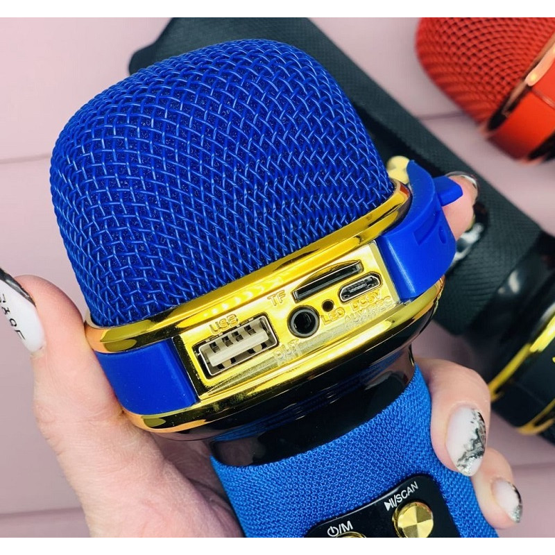 Micro karaoke kèm loa bluetooth Mini, AUX, USB, microSD, FM, TWS - Hàng Chính Hãng 