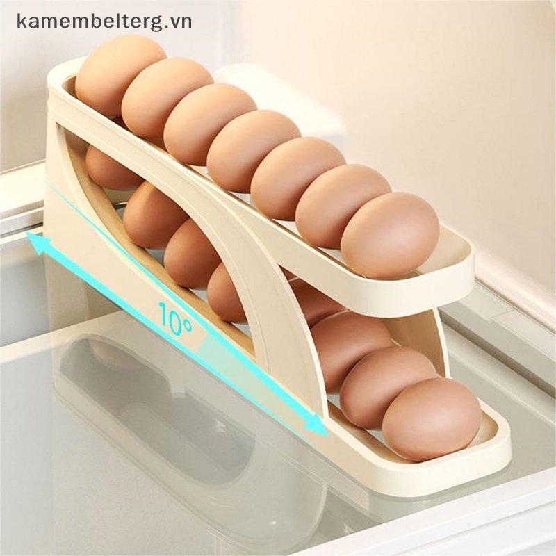 [KoSuyTu] Giá Cuộn Lăn Trứng Tự Động 2 Tầng - Giá Để Trứng Trong Tủ Lạnh Bếp Tối Đa 14 Quả - Chất Liệu Nhựa Cao Cấp An Toàn Bền Đẹp