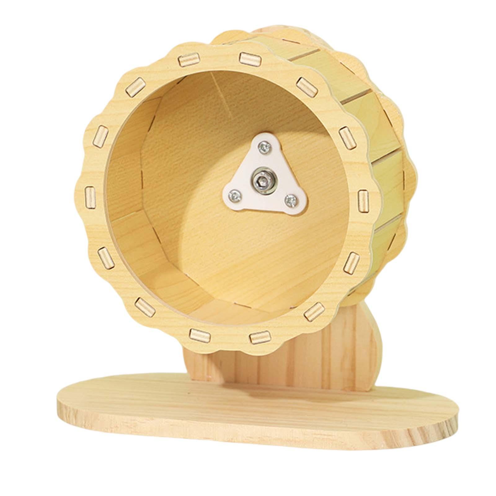 Hamster Wooden Running Wheel Adjustable Guinea Pig Kitten Exercise Wheel Toy
