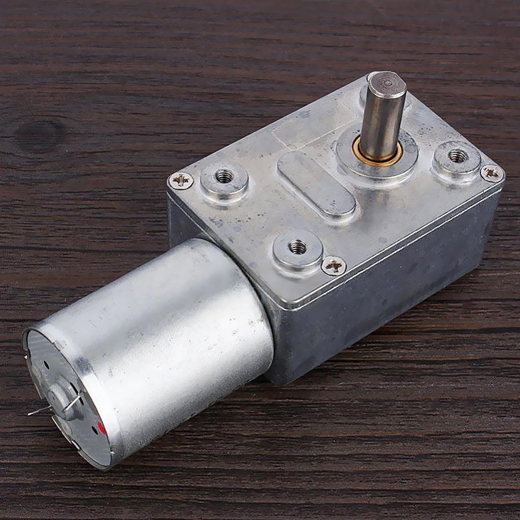 2PCS Micro Worm Gear DC Motor 12V 6RPM +3RPM Reversible High Torque Turbine Reduction Motor