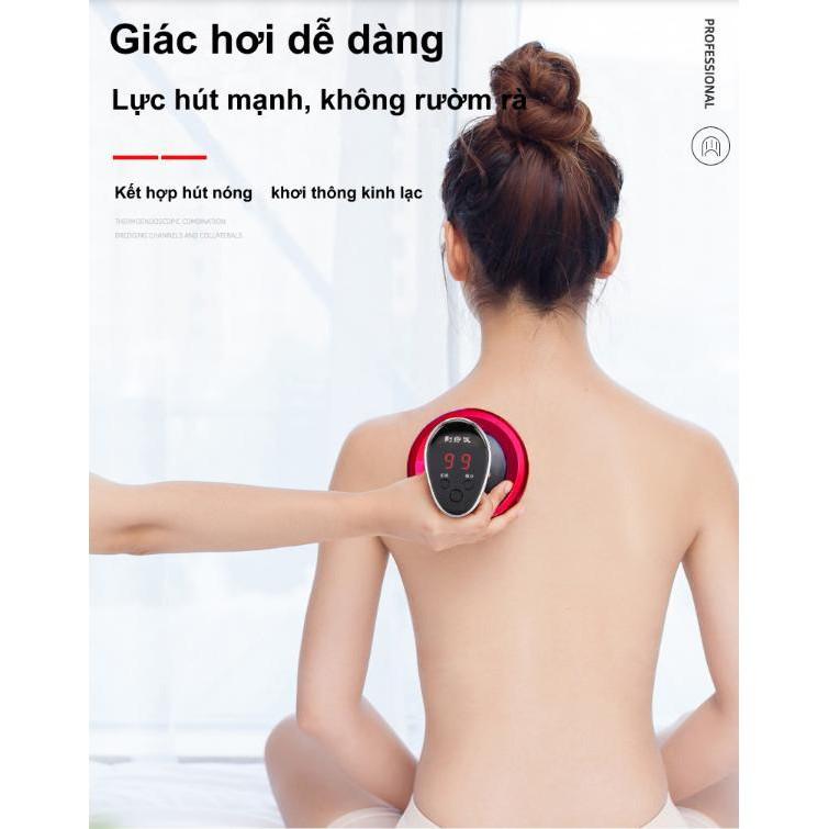 Máy cạo gió massage điện gia dụng 6 cấp độ Led Hồng Ngoại (mẫu sạc pin) 